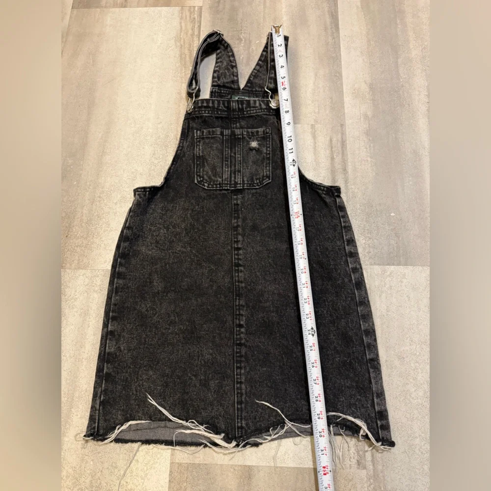 Wild Fable Black Denim Kids Overall Dress